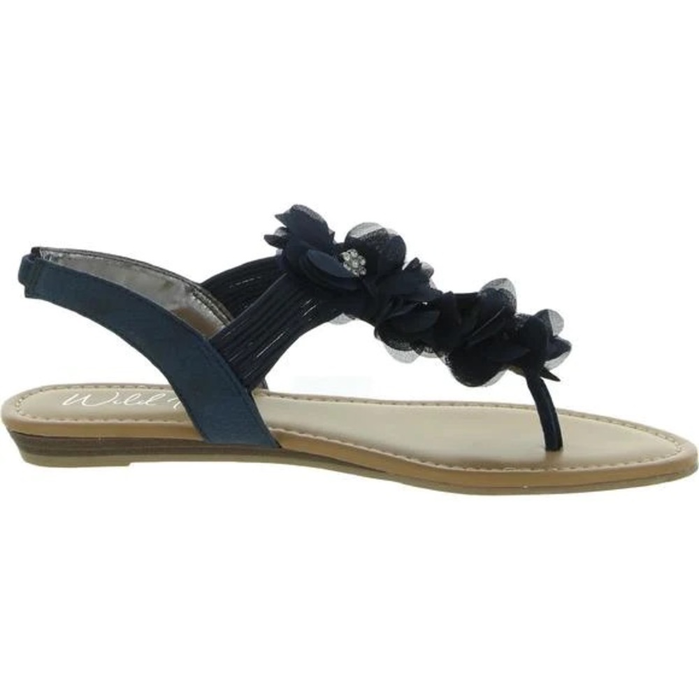 Material Girl's Sari Floral Embellished Flat Sandals